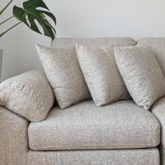 【タンスのゲン】最終値下です:11/1~10まで42000円から8000円引=34000円5人掛けソファー(オットマン1個/クッション3個付)：COLOR：ベージュ