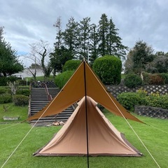 TOMOUNTワンポールTCテント+TCウィングタープセット 