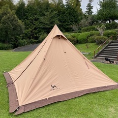 TOMOUNTワンポールTCテント+TCウィングタープセット 