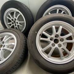 195/65R15 バリ山50プリウス　純正ホイール夏タイヤ4本セット