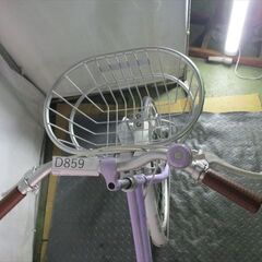 D859 ☆12000円☆整備済み 中古子供自転車 【22インチ パープル】