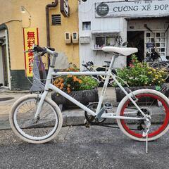 ミニベロ自転車 20インチ 6変速 白 配達可能