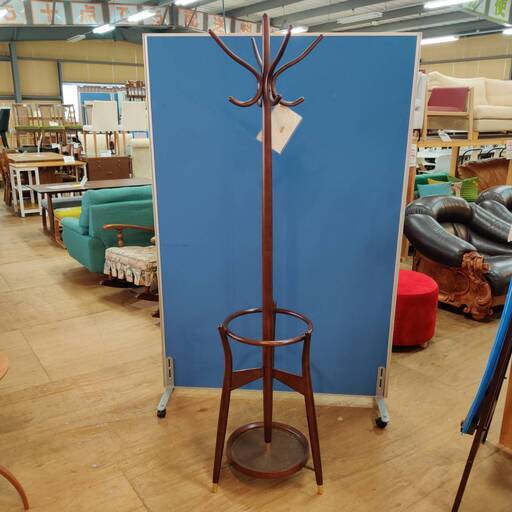 愛品倶楽部柏店】秋田木工 (AKIMOKU) 曲木 傘立て付きポールハンガー