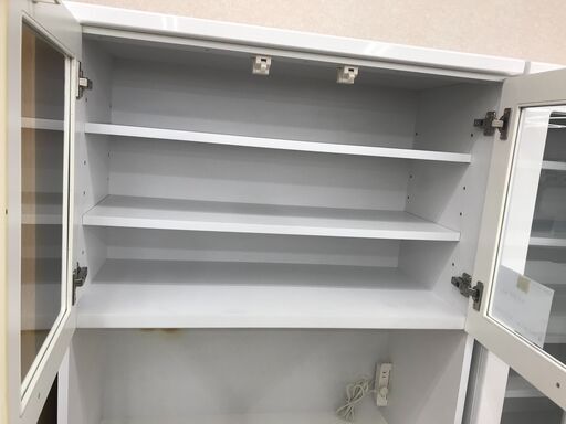 パモウナ 食器棚・レンジボード （ホワイト）幅120