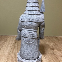 毘沙門天　庵治石　置物　縁起物 毘沙門天庵治石置物縁起物