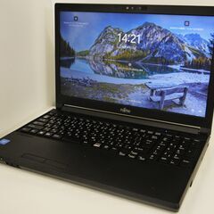 富士通 Windows11 15.6型ノートPC SSD + WEBカメラ【メンテナンス済み 