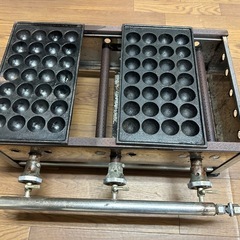中古　業務用　鉄板焼き/たこ焼き台　傷汚有　LPガス　愛知県豊田市引取可能
