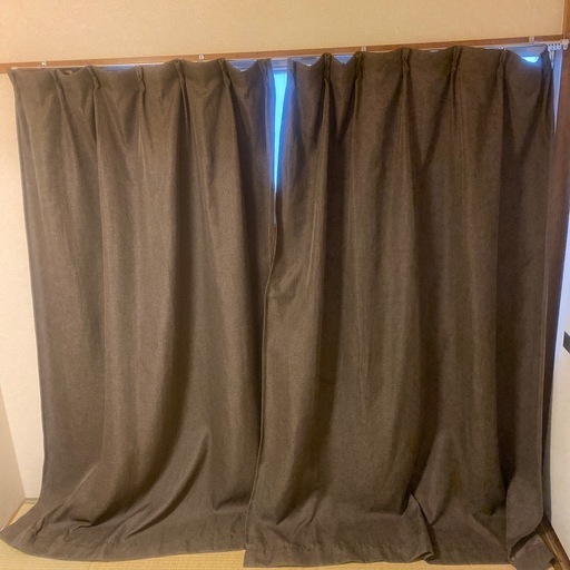 遮光カーテン200✖️105cm　茶色　2枚セット