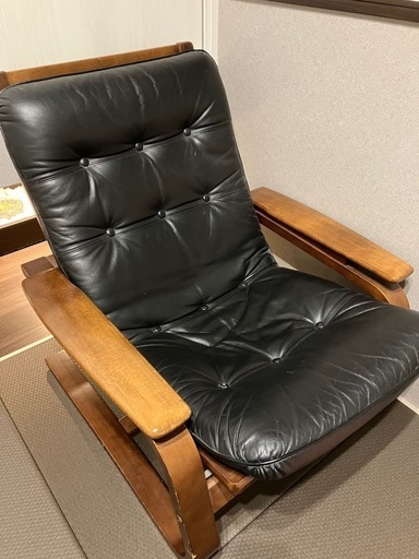 1人用ソファ　おしゃれ　アンティーク　リクライニング付き