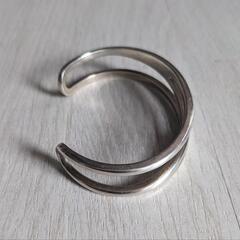 ★【希少】TIFFANY&Co. ティファニー ★ヴィンテージ★シルバーオープンダイアゴナルカフバングル★イタリア製★美品★★