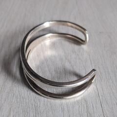 ★【希少】TIFFANY&Co. ティファニー ★ヴィンテージ★シルバーオープンダイアゴナルカフバングル★イタリア製★美品★★