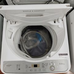 6ヶ月間動作保証付 全自動洗濯機　SHARP