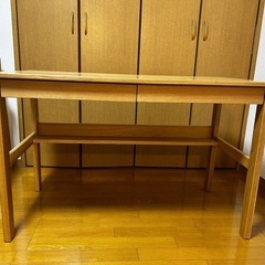 無印良品 オーク無垢材デスク テーブル（引出・足元棚付）