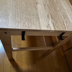 無印良品 オーク無垢材デスク テーブル（引出・足元棚付）