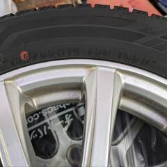 ４本セット、アルミ付きスタッドレスタイヤ　155/65R14　冬場のみ交換２年使用
