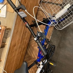 【希少！ドッペルギャンガーM6blue前後タイヤ・チューブ新品！】7段変速　サスペンション付き　20インチ折りたたみ自転車　ブルー