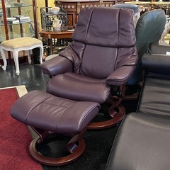 美品】 エコーネス レノ ストレスレスチェア 本革 リクライニング