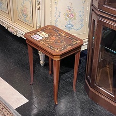 サイドテーブル テーブル 象嵌細工 象嵌 オルゴール 収納 イタリアン 