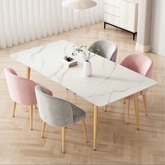 ダイニングテーブル　大理石風　4人　６人