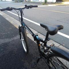 全品１０００円引きセール！11/17まで！中古自転車３３２４　　マウンテンバイク　Wサスペンション　２６インチ　３×６段ギヤ　　折り畳機能付き　ワイヤー錠　ライトは付属していません