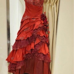 まとめ売り　ウェディング　カラードレス　パニエ　ネックレス&ピアス　ヘアアクセ付