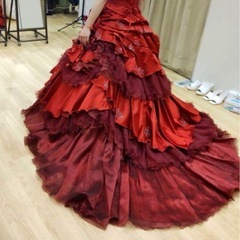 まとめ売り　ウェディング　カラードレス　パニエ　ネックレス&ピアス　ヘアアクセ付