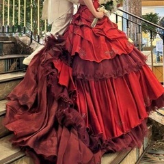 まとめ売り　ウェディング　カラードレス　パニエ　ネックレス&ピアス　ヘアアクセ付