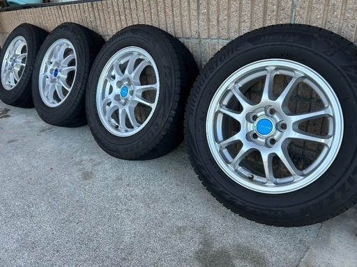 美品 バリ溝】レーベン 15in 6J +43 PCD100 アイスエスポルテ 195 