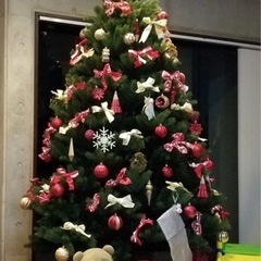 特大　クリスマスツリー　本物のモミの木みたい　高さ2,4m オーナメント大量