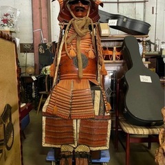 等身大赤備え鎧一式/赤塗龍文二枚胴独鈷文前立て兜/甲冑 鎧兜 着用可能 元箱付き 等身大赤備え鎧一式/赤塗龍文二枚胴独鈷文前立て兜/