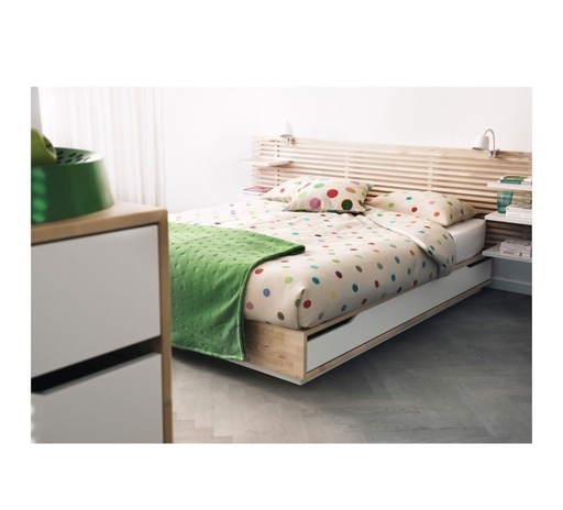 IKEA 160cmクィーンサイズ ベッドベース IKEA】スラットゥム ベッド