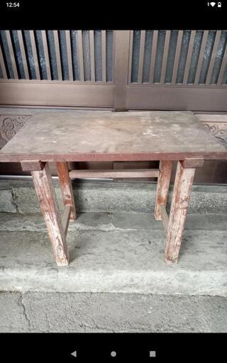 木製机　幅約75.5cm　奥行約44.5cm　高さ約63.5cm　学習机　展示台　骨董品