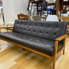 合皮の三人掛けソファ！【トレファク岸和田店】