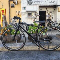 クロスバイク 700x28c 3x7変速 黒 配達可能