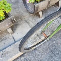 クロスバイク　２４インチ　６変速　緑　配達可能