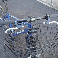 中古自転車３３２５　前後タイヤ新品！　ブリヂストンTB1　TB48   ２７インチ　７段ギヤ　LED オートライト　アルミフレーム　前かご・チェーンケース付き　キッキーと音がならない後輪ローラーブレーキ　身長１５５㎝から