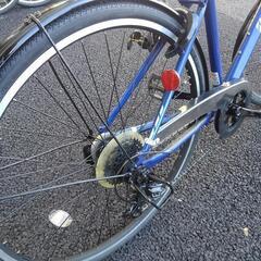 中古自転車３３２５　前後タイヤ新品！　ブリヂストンTB1　TB48   ２７インチ　７段ギヤ　LED オートライト　アルミフレーム　前かご・チェーンケース付き　キッキーと音がならない後輪ローラーブレーキ　身長１５５㎝から