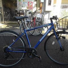 中古自転車３３２５　前後タイヤ新品！　ブリヂストンTB1　TB48   ２７インチ　７段ギヤ　LED オートライト　アルミフレーム　前かご・チェーンケース付き　キッキーと音がならない後輪ローラーブレーキ　身長１５５㎝から