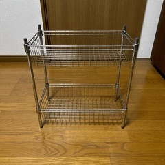 イケア MILSBO ４面ガラスショーケース 飾り棚『中古美品』W730 H1755 鍵無し