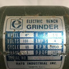 【北見市発】テーブルグラインダー ELECTRIC BENCH GRINDER シルバー (D6117mkmY)