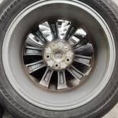 日産スカイラインｖ３７純正ホイール.タイヤ中古 4本セット 7.5jｘ17 ＋45 タイヤＢＳ ポテンザ2分山程度