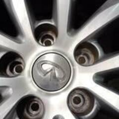 日産スカイラインｖ３７純正ホイール.タイヤ中古 4本セット 7.5jｘ17 ＋45 タイヤＢＳ ポテンザ2分山程度