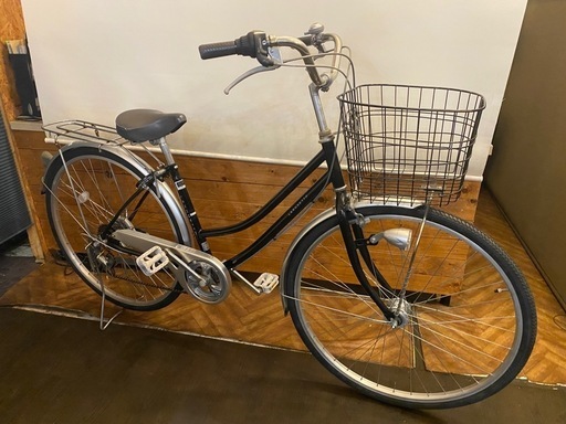 LEDオートライト】27インチ 6速 自転車 黒 27インチ軽快車（SG仕様） 外装