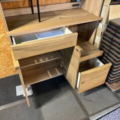 モデルルーム展示品】関家具 W1000 キッチン食器棚 木目調ナチュラル 