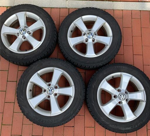 VW純正ホイール スタッドレスタイヤ 中古 VW 純正ホイール 18インチ 8J 