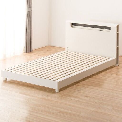 ラシク RASIK ⭐︎ パイン材すのこベッド セミダブル ホワイト