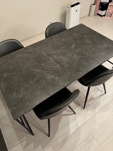 愛品館 江戸川店 ダイニングセット】ガラストップ ダイニングテーブル3