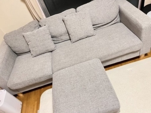 値下げ】ニトリ 布張りカウチソファ(キングダム3KD) (② ニトリ 値下げ】ニトリ 布張りカウチソファ(キングダム3KD) (② ニトリ