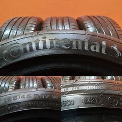 Continental ContiSportContact5 195/45R17 17インチ 夏タイヤ 4本 21年製 バリ溝 スイフトスポーツ MINI等　(VTG808) 