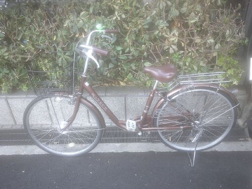 中古」26インチファミリーサイクル/オートライト/ブラウン 整備済み